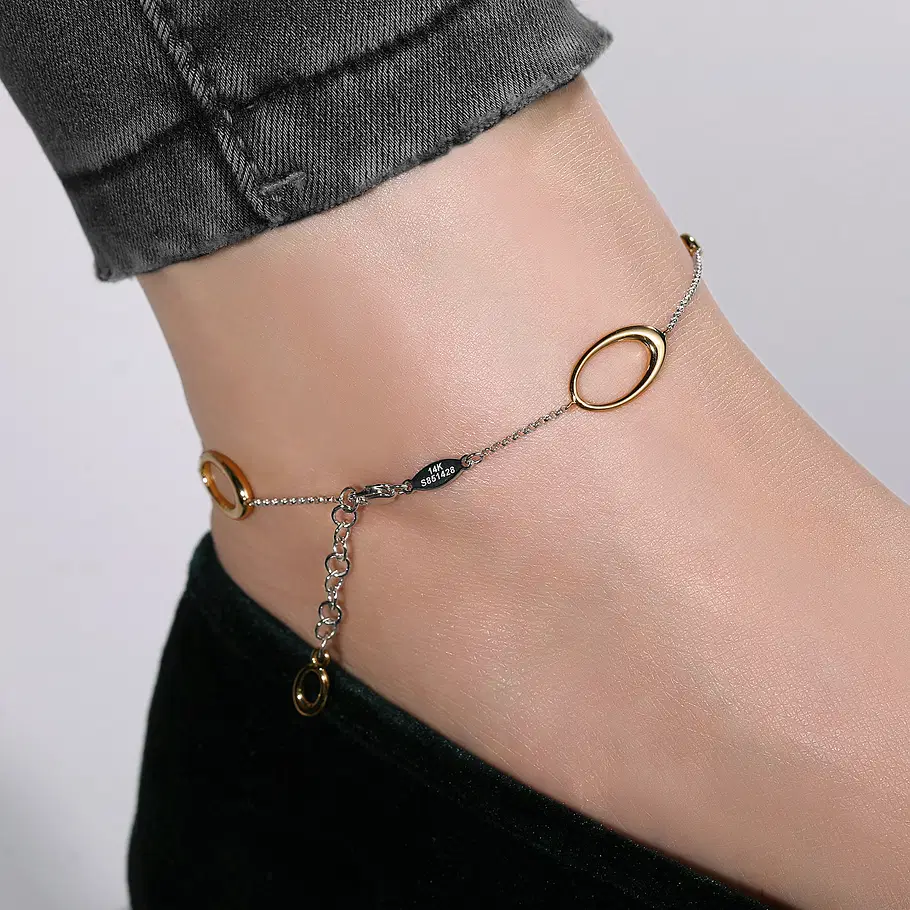 14K-White-Yellow-Gold-Chain-Ankle-Bracelet-with-Oval-Link-Stations-and-Diamond-Accents~AB932M45JJ-3