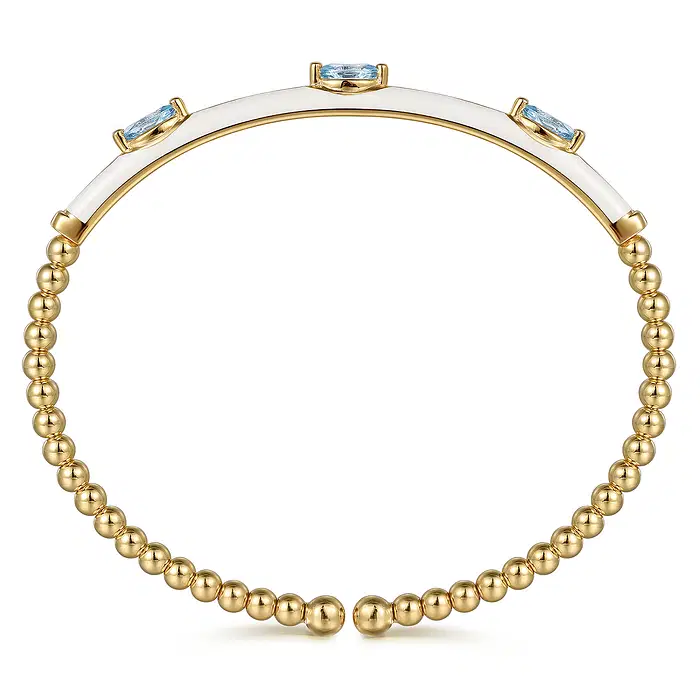 Enamel—14K-Yellow-Gold-Bujukan-Blue-Topaz-Split-Bangle-with-White-Enamel~BG4968E9Y4JBT-3