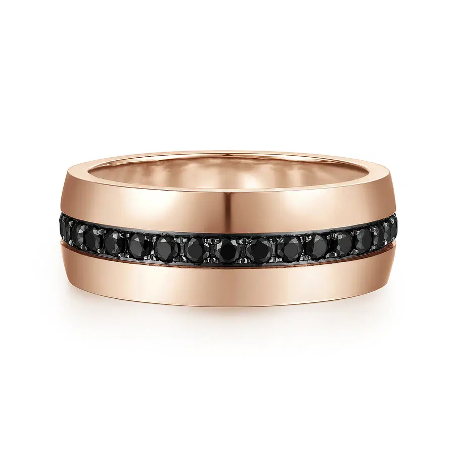 Xavier—14K-Rose-Gold-Black-Diamond-Mens-Wedding-Band-in-High-Polished-Finish~MR15671K4JBD-1